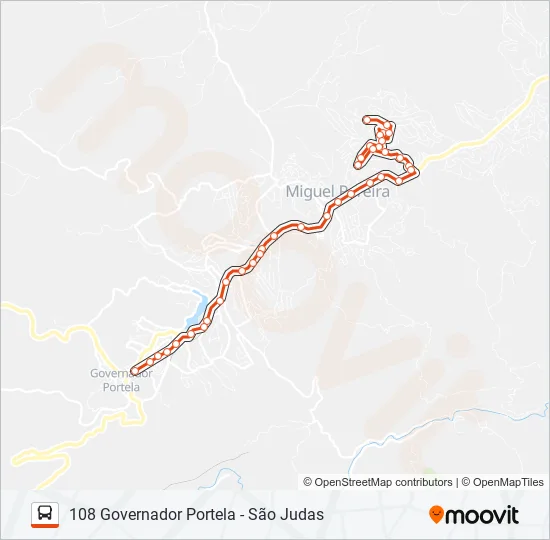 108 Bus Line Map
