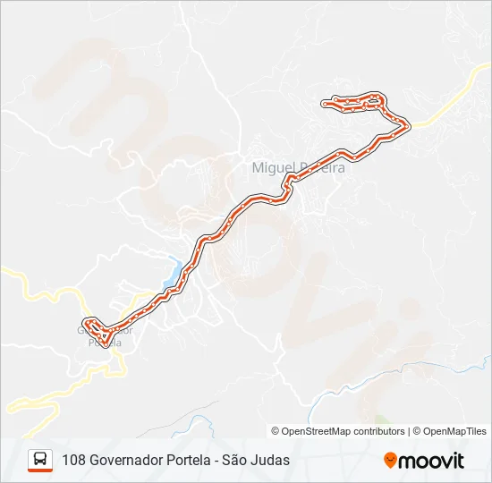 108 Bus Line Map