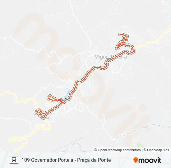 109 Bus Line Map
