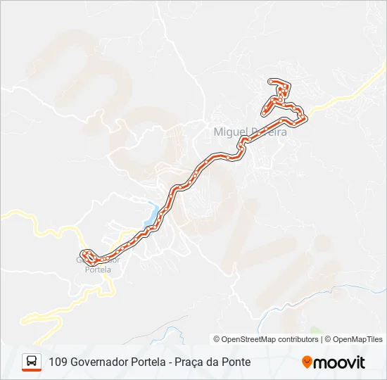 109 Bus Line Map
