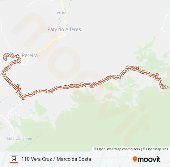110 Bus Line Map