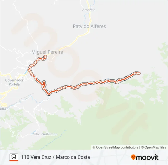 110 Bus Line Map