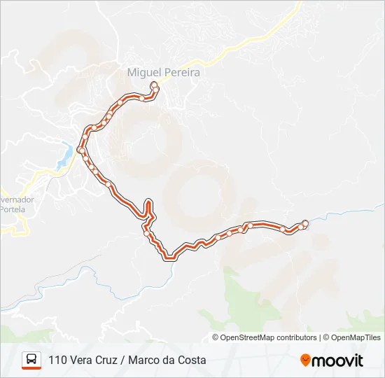 110 Bus Line Map