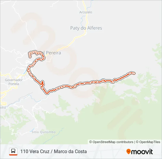 110 Bus Line Map