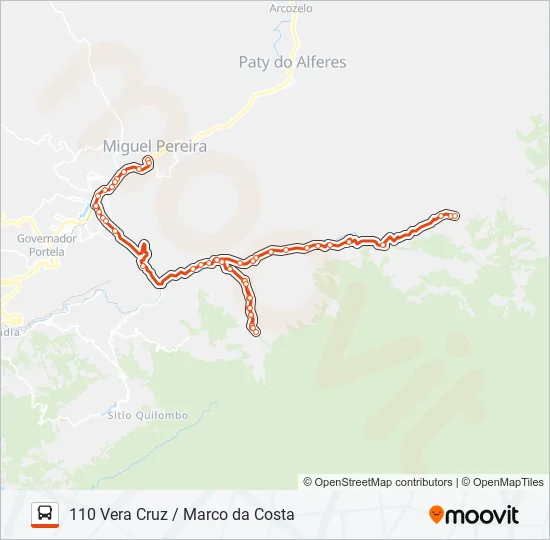 110 Bus Line Map