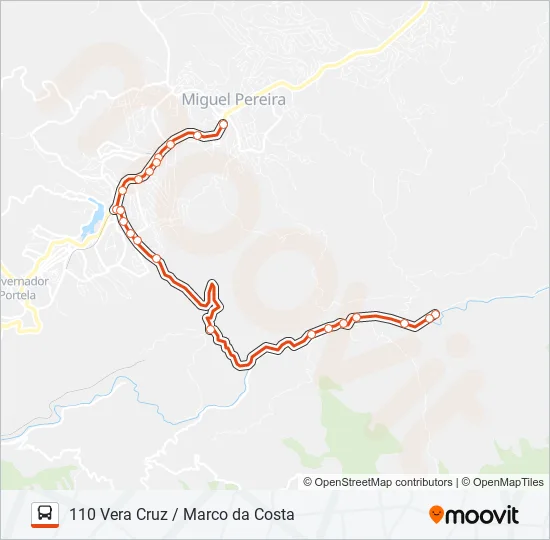 110 Bus Line Map