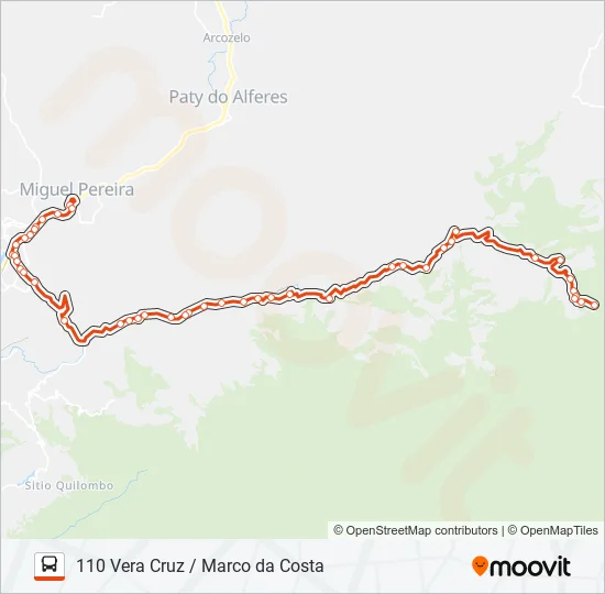 110 Bus Line Map
