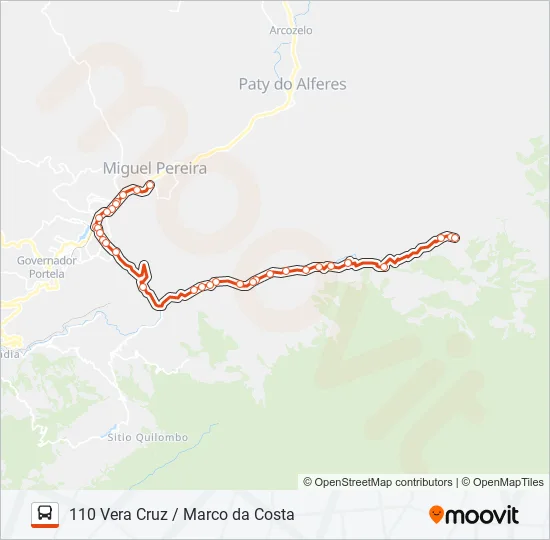 110 Bus Line Map