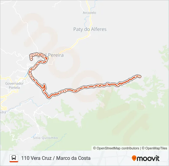 110 Bus Line Map