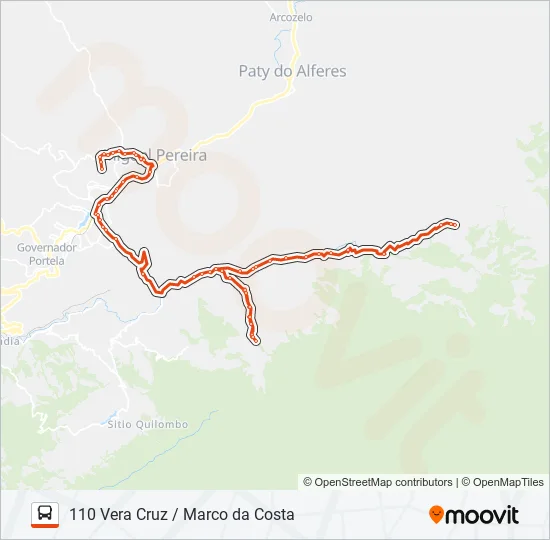 110 Bus Line Map