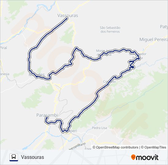 Mapa da linha MP11A (MICRO) de ônibus