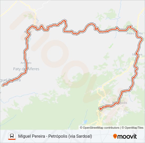 Mapa da linha PS11 de ônibus