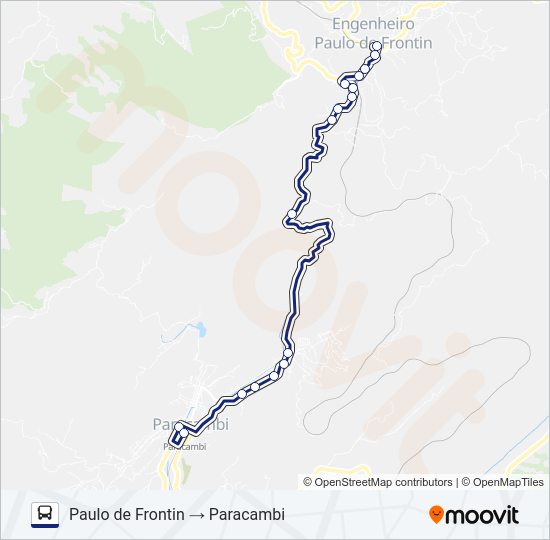 Mapa da linha MP11 (MICRO) de ônibus