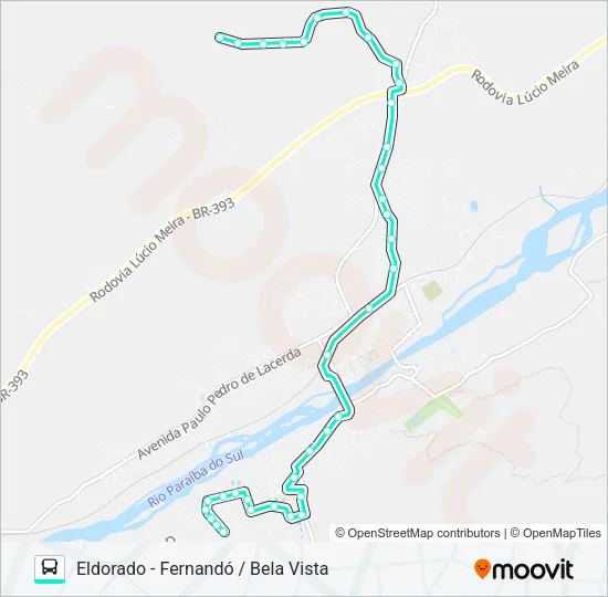 105 Bus Line Map