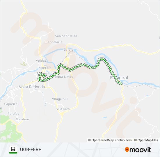 Mapa de UGB-FERP de autobús