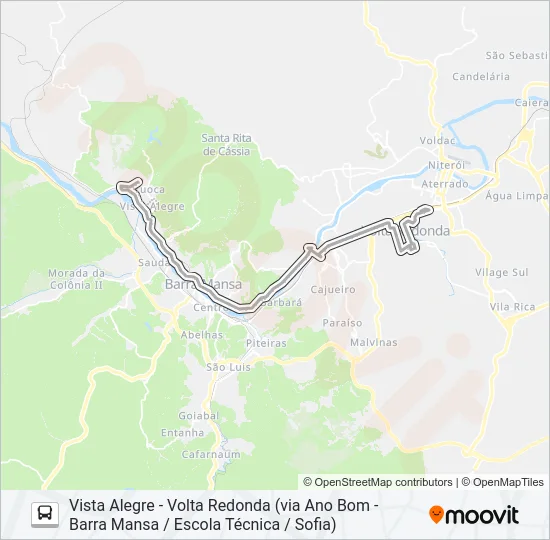 P502 Bus Line Map