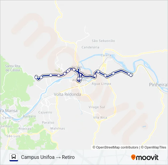 CAMPUS UNIFOA Bus Line Map
