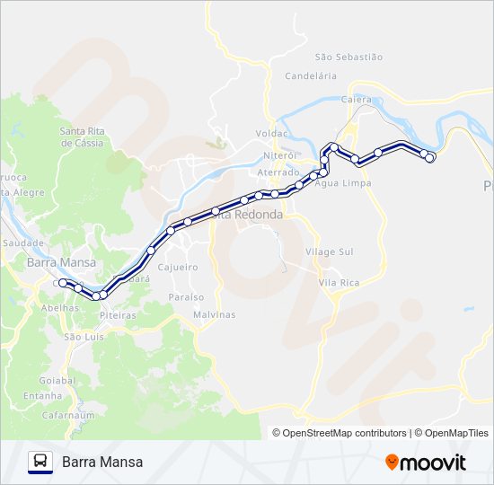 Mapa da linha CAMPUS UNIFOA de ônibus