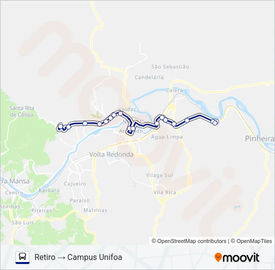 CAMPUS UNIFOA Bus Line Map