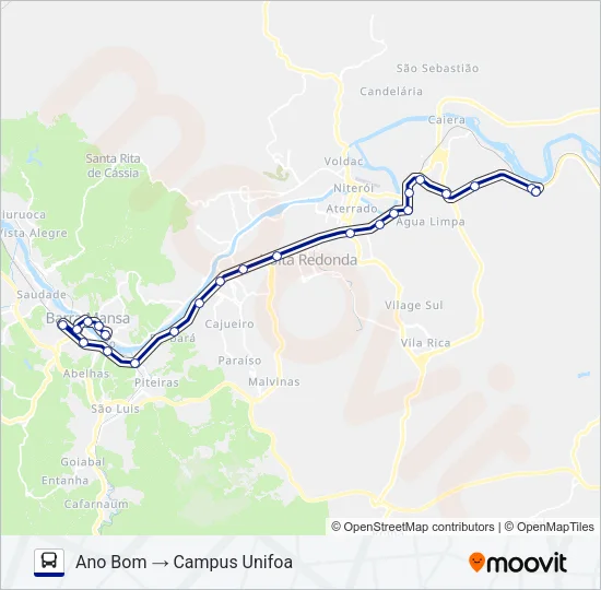 CAMPUS UNIFOA Bus Line Map