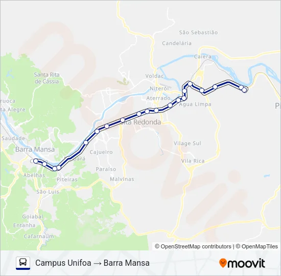 CAMPUS UNIFOA Bus Line Map