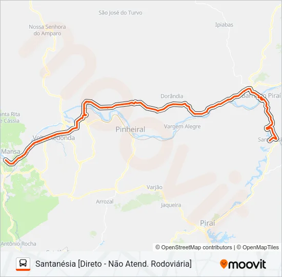 P424 Bus Line Map