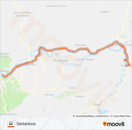 P424 Bus Line Map