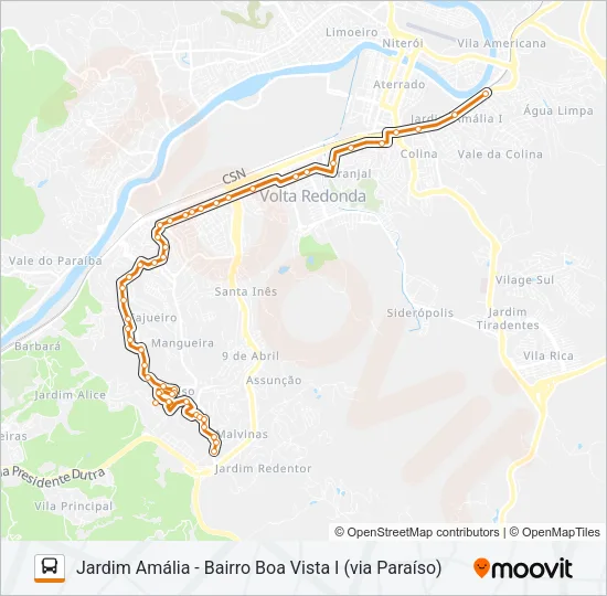P716 Bus Line Map