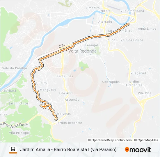 P716 Bus Line Map