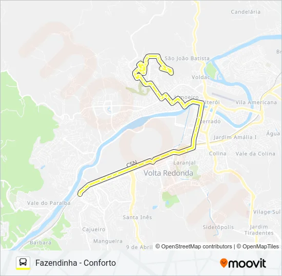 455 Bus Line Map