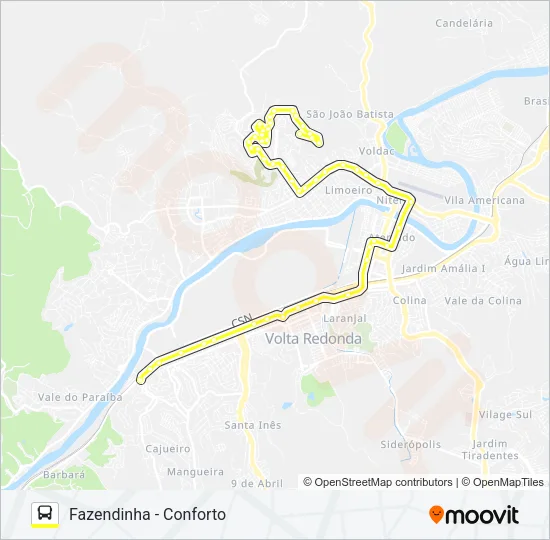 455 Bus Line Map