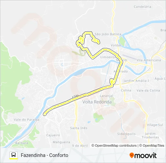 455 Bus Line Map