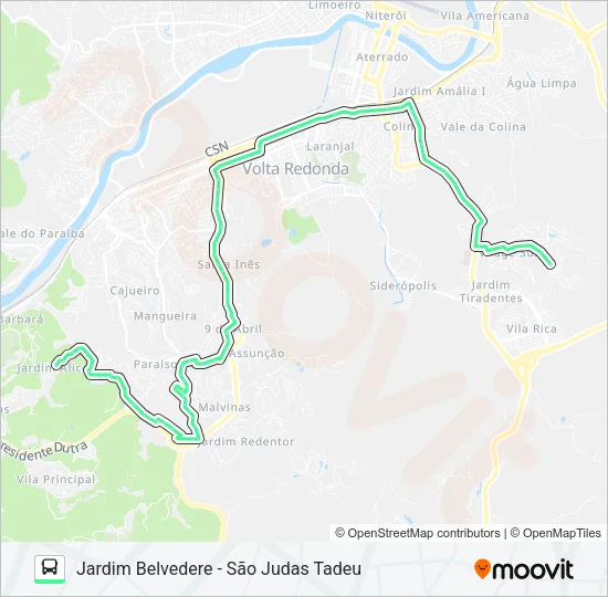 P714 Bus Line Map