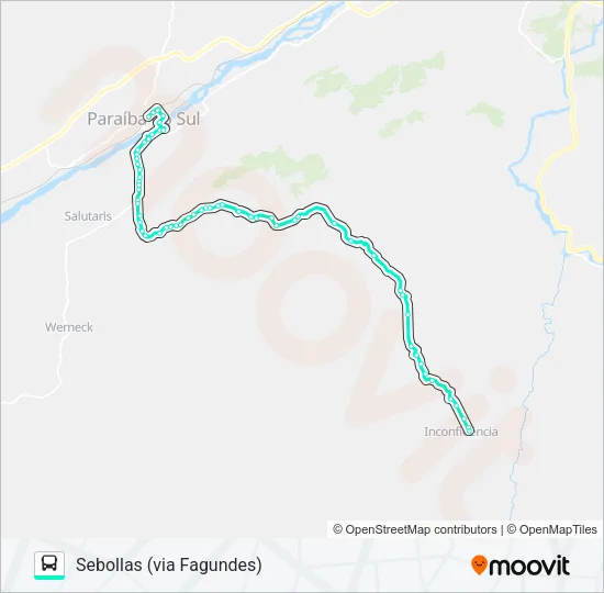 215 Bus Line Map