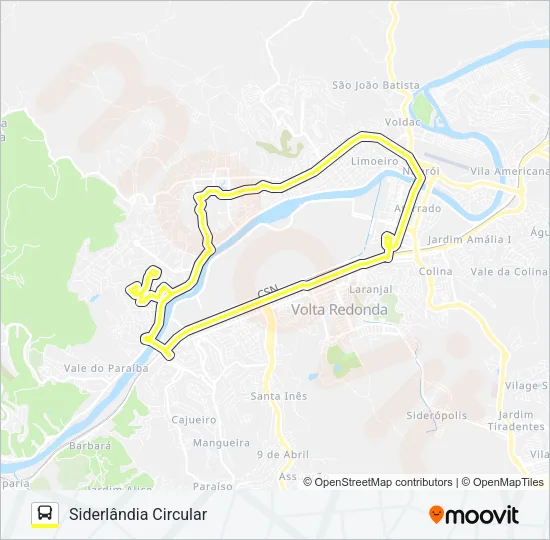 545 Bus Line Map