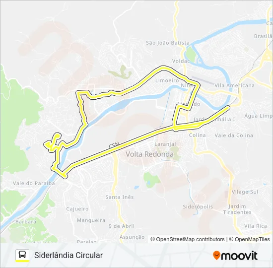 545 Bus Line Map