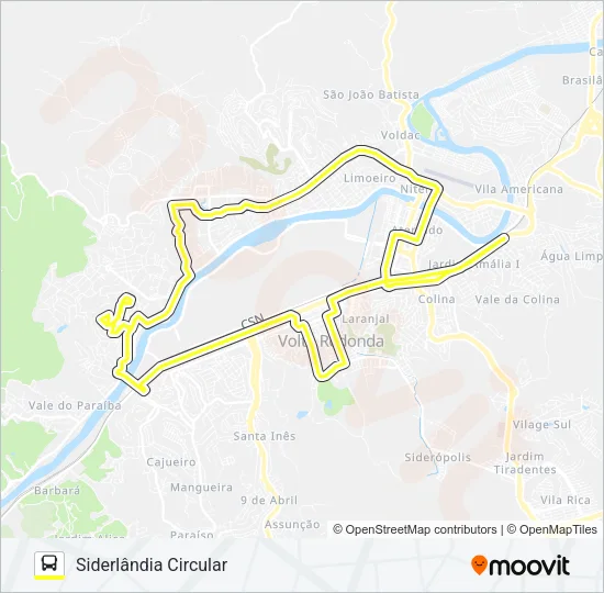 545 Bus Line Map