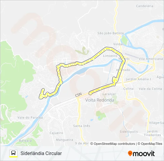 545 Bus Line Map