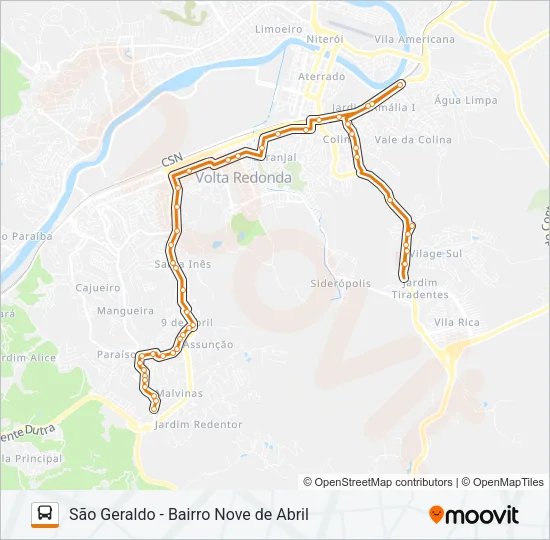 P710 Bus Line Map