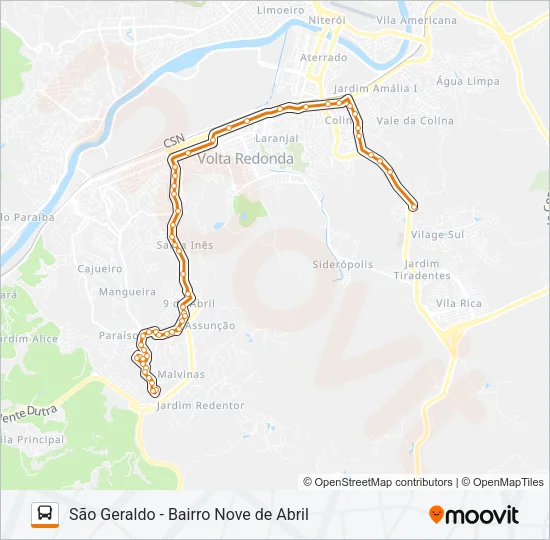 P710 Bus Line Map