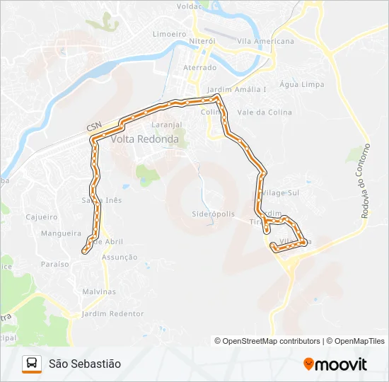 P710A Bus Line Map