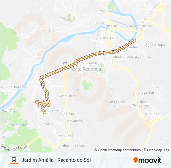 P715A Bus Line Map