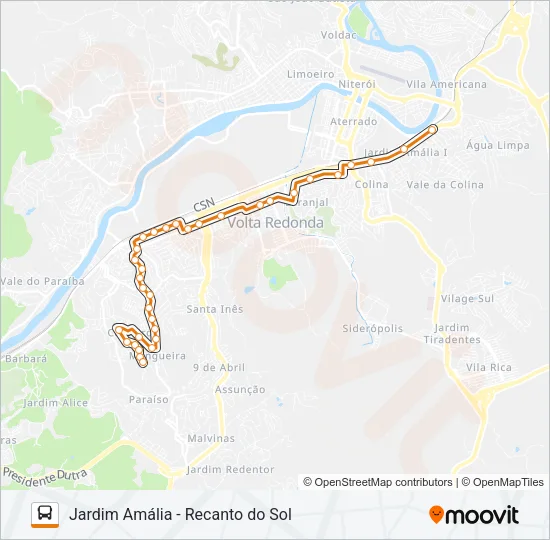 P715A Bus Line Map