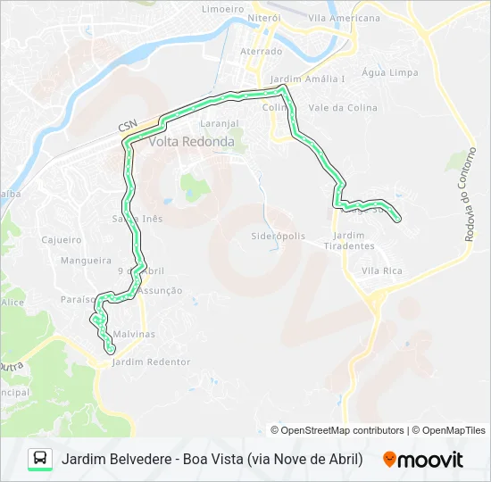P713 Bus Line Map