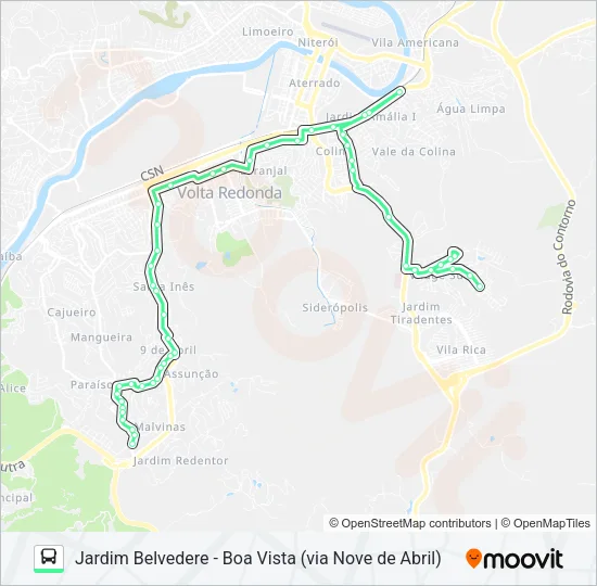P713 Bus Line Map