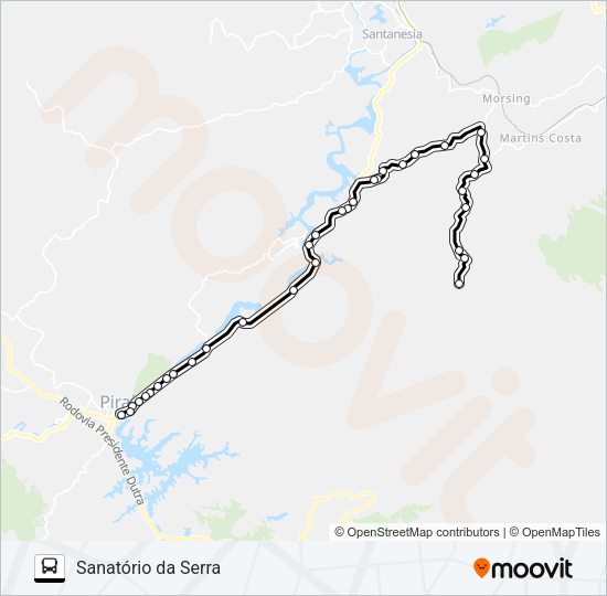 SANATÓRIO DA SERRA Bus Line Map