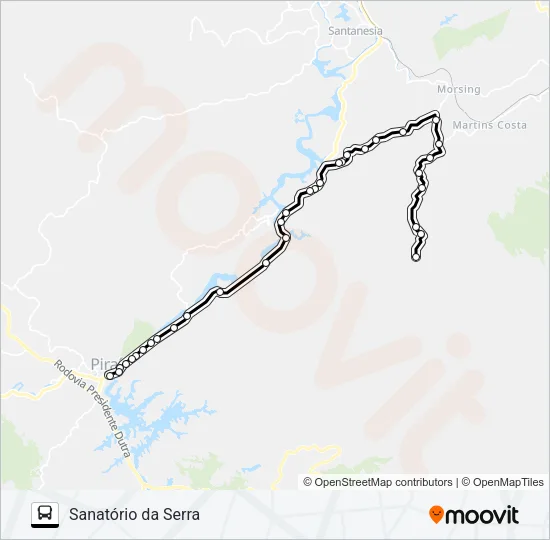 SANATÓRIO DA SERRA Bus Line Map
