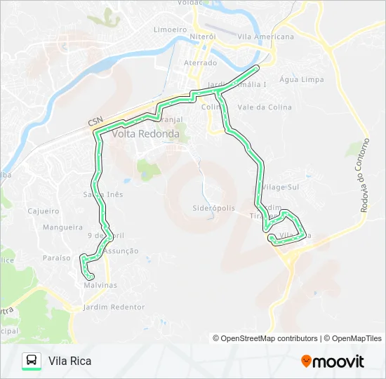 P717 Bus Line Map