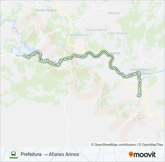 PREFEITURA - AFONSO ARINOS Bus Line Map