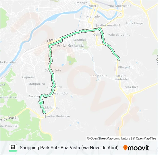 P723 Bus Line Map